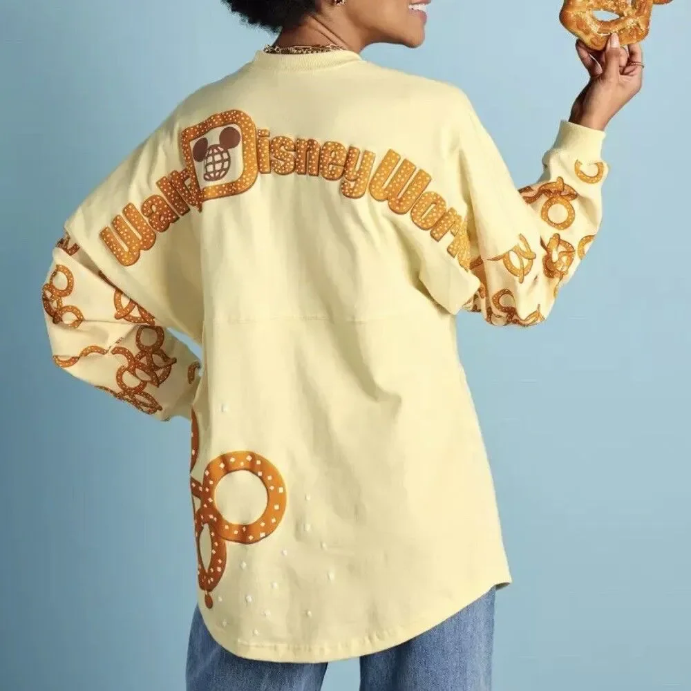 Disney Parks 2022 Scented Mickey Mouse Pretzel Adult Spirit Jersey World sz M - Picture 1 of 14
